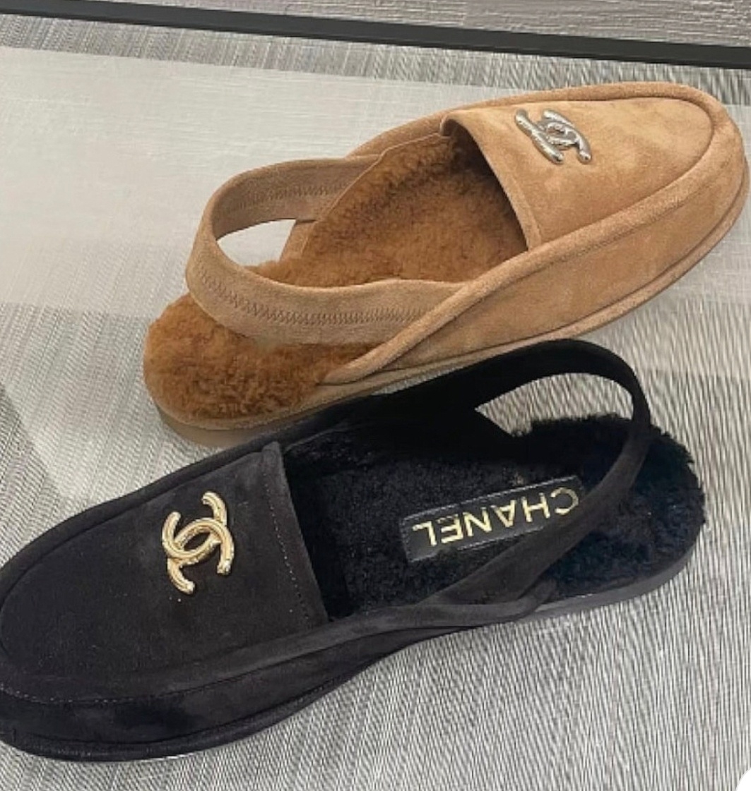 CH Suede Fur Mules  26
